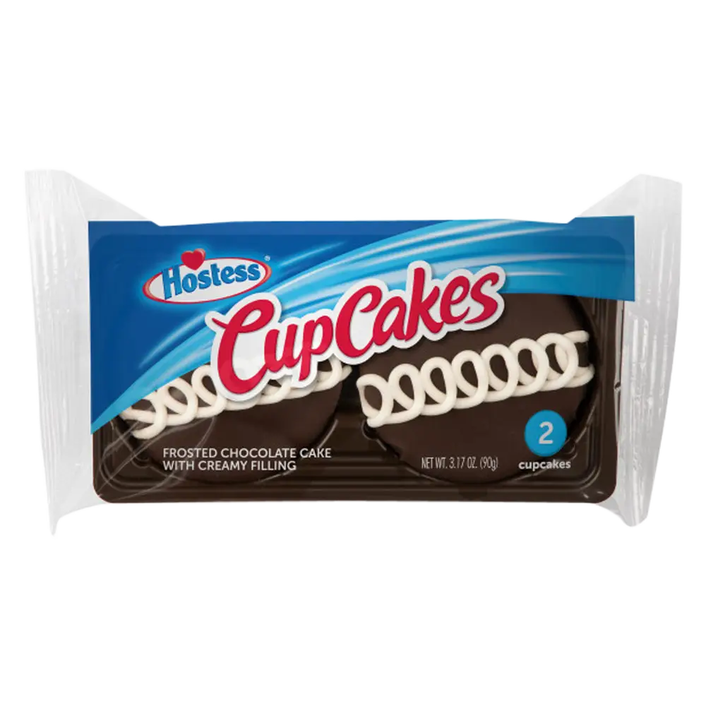 HOSTESS Chocolate Cupcakes Single Serve, 2 Count, 3.17 oz