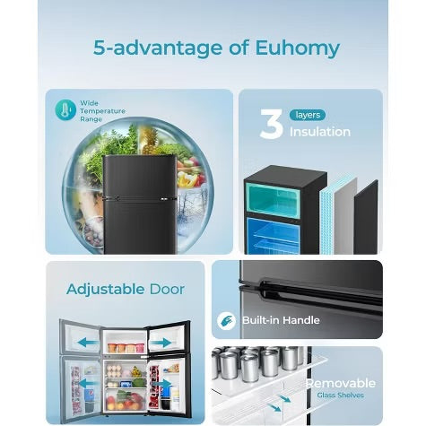 Simzlife 3.2 Cu.Ft. Mini Fridge,Single Door Compact Refrigerator