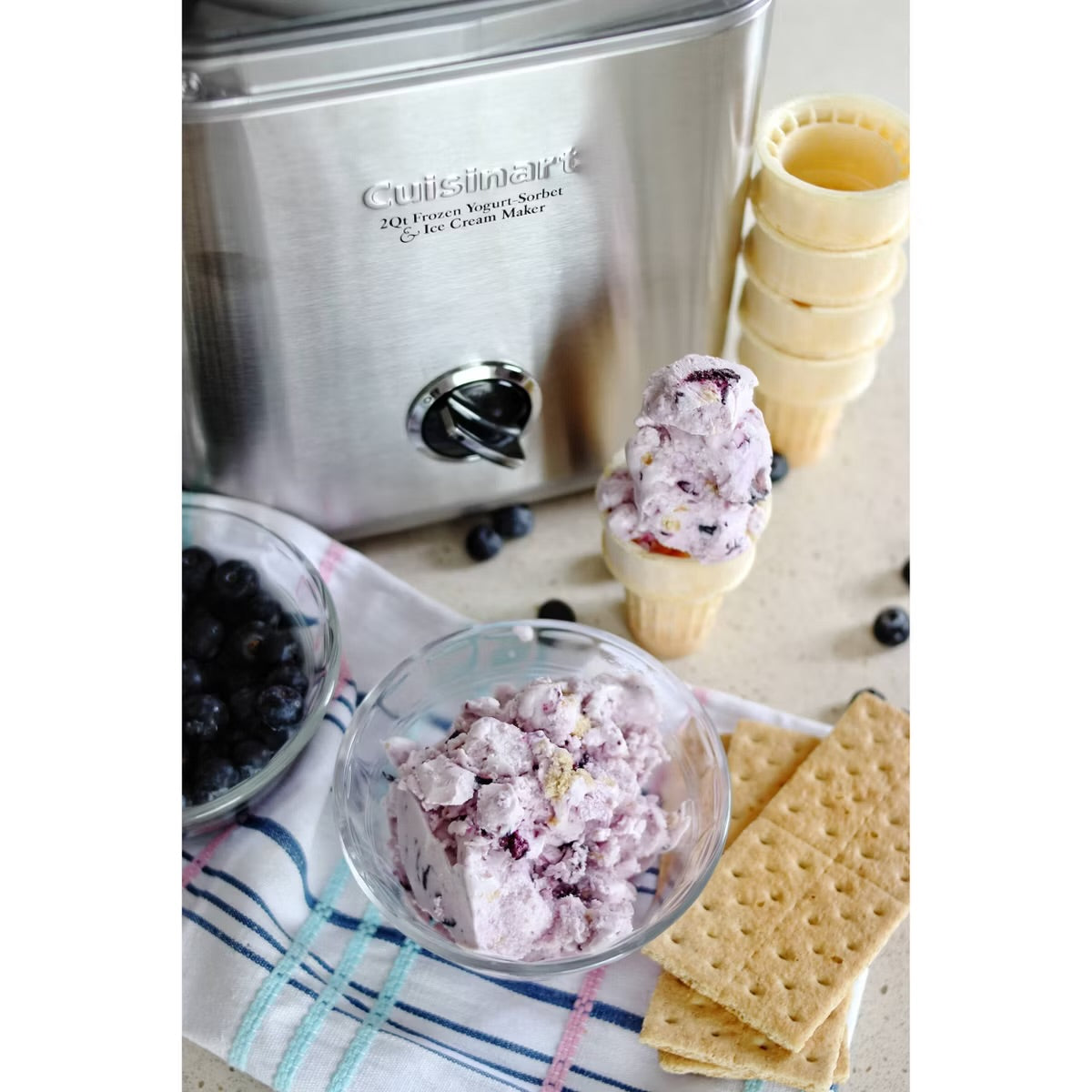 Cuisinart Pure Indulgence 2qt Frozen Yogurt-Sorbet & Ice Cream Maker - Chrome - ICE-30BCP1: BPA-Free, 25 Min Cycle