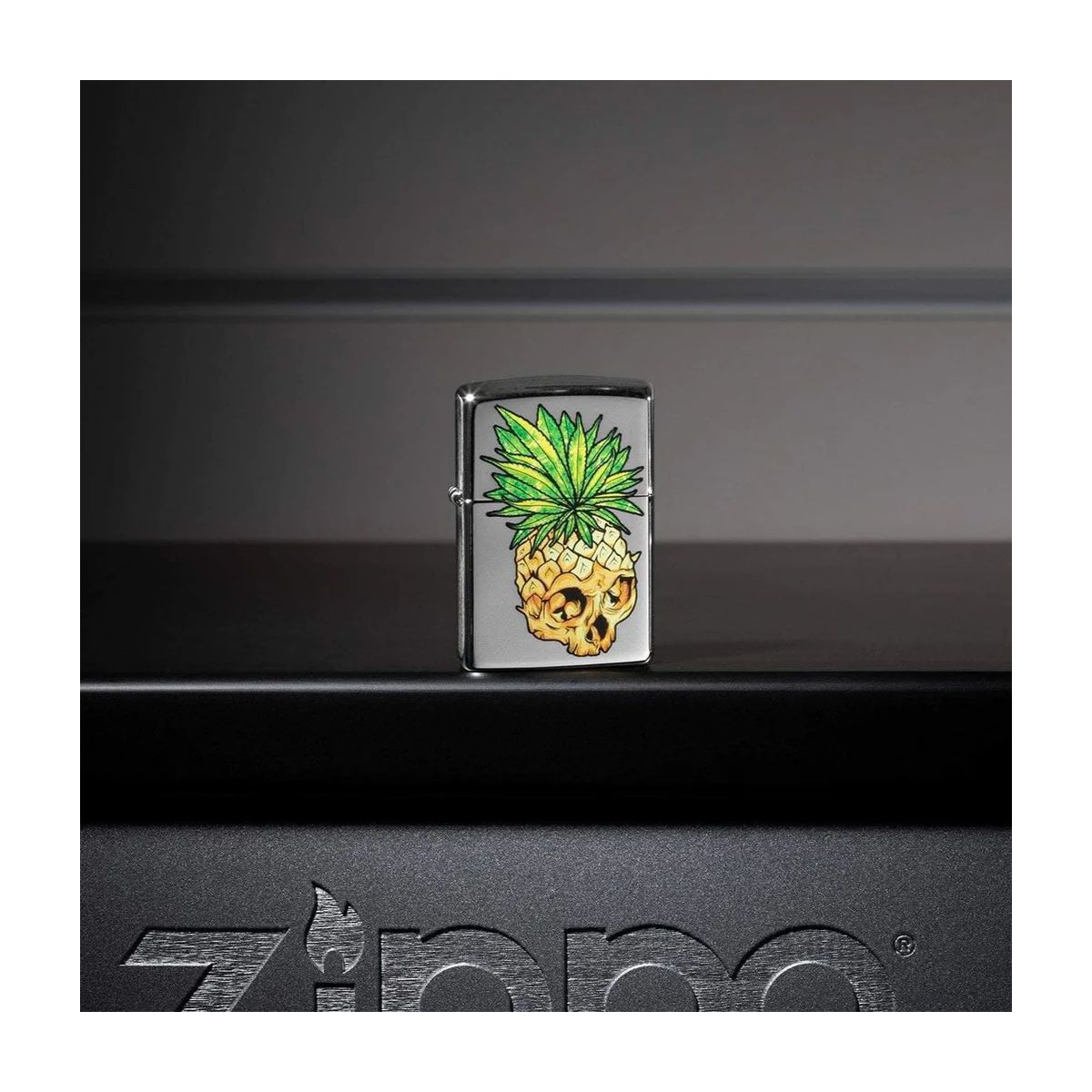 Zippo Leaf Skull Pineapple Design Windproof Lighter