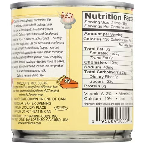 Santini Sweetened Condensed Milk.