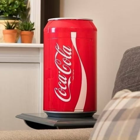 Coca-Cola 8 Can Portable Mini Fridge 12V DC 110V AC 5.4L Cooler - Red: Skincare & Beverage Thermoelectric Refrigerator