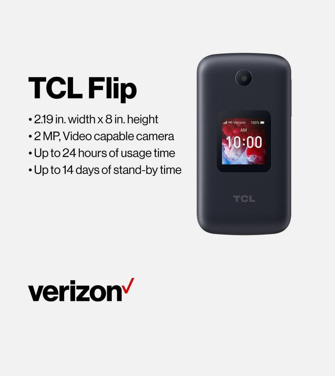 ALCATEL TCL FLIP Pro 4056 8GB Verizon GSM 🔓 Unlocked 4G LTE (Slate Gray)
