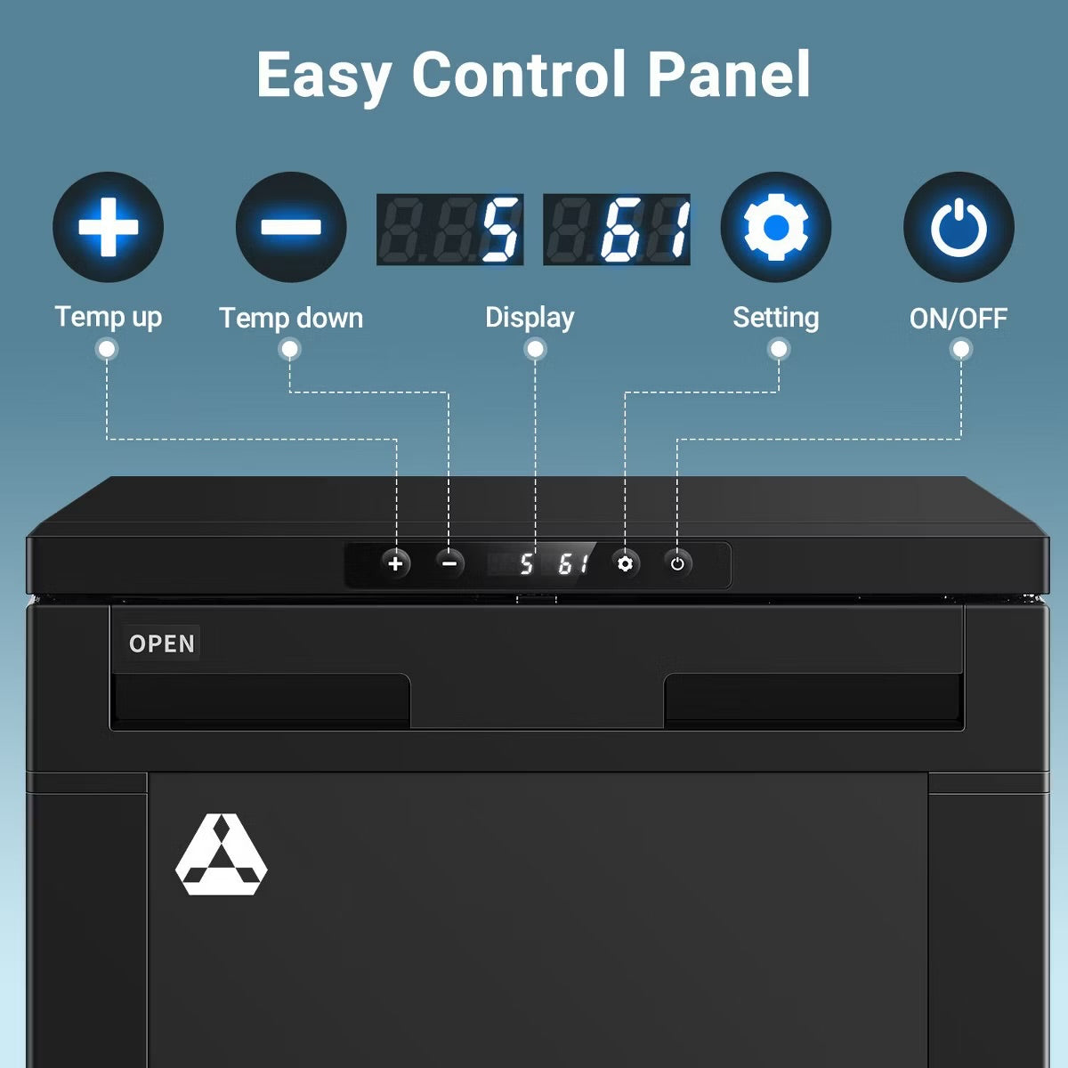 83L Dual Zone Fridge and Freezer, RV Refrigerator with WIFI APP Control, 12 Volt Portable Fridge with Door Lock,3 levels (H/M/L) of battery protection