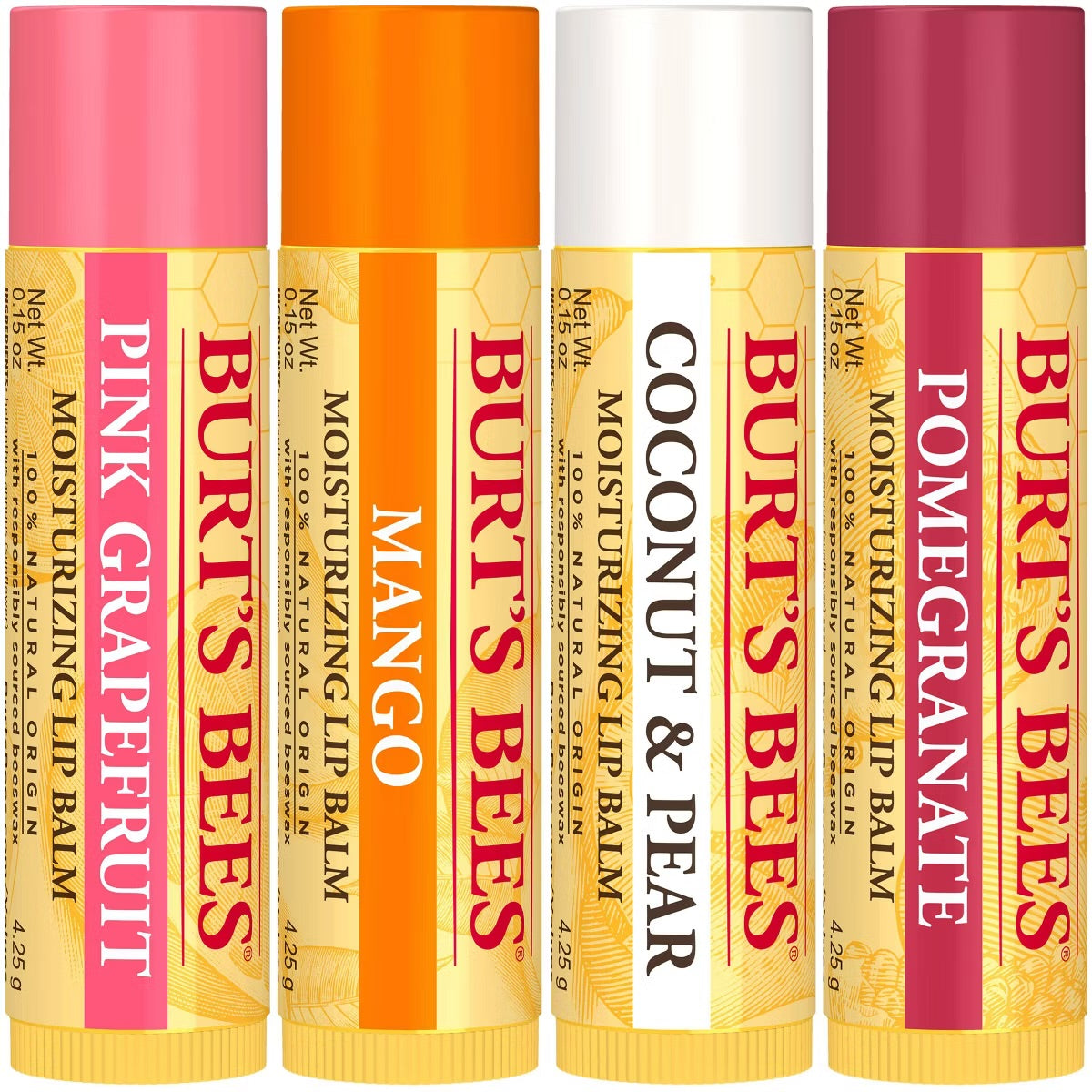 Burt's Bees Superfruit Lip Balm - 4ct