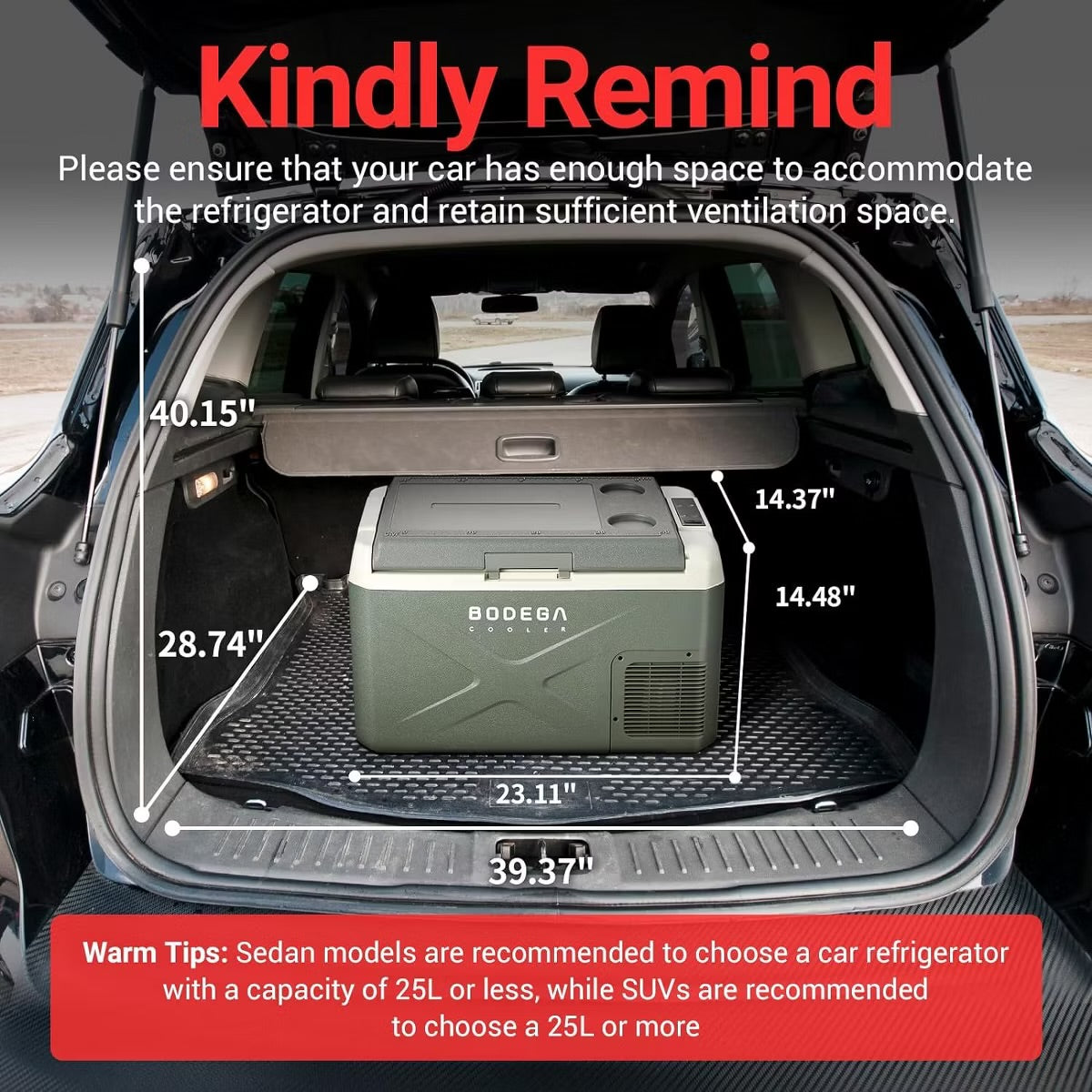12 Volt Car Refrigerator, Electric Cooler Portable fridge WIFI APP Control, 32Quart(30L) -4℉-68℉, 12/24V DC100-240 Volt AC,Multi-ways to power