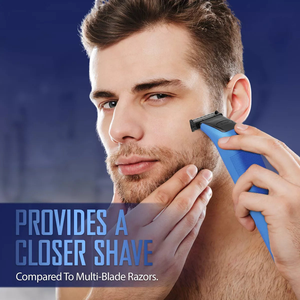 Barbasol LCD Display Rechargeable Face and Body Single Blade with Built-In Light Trimmer