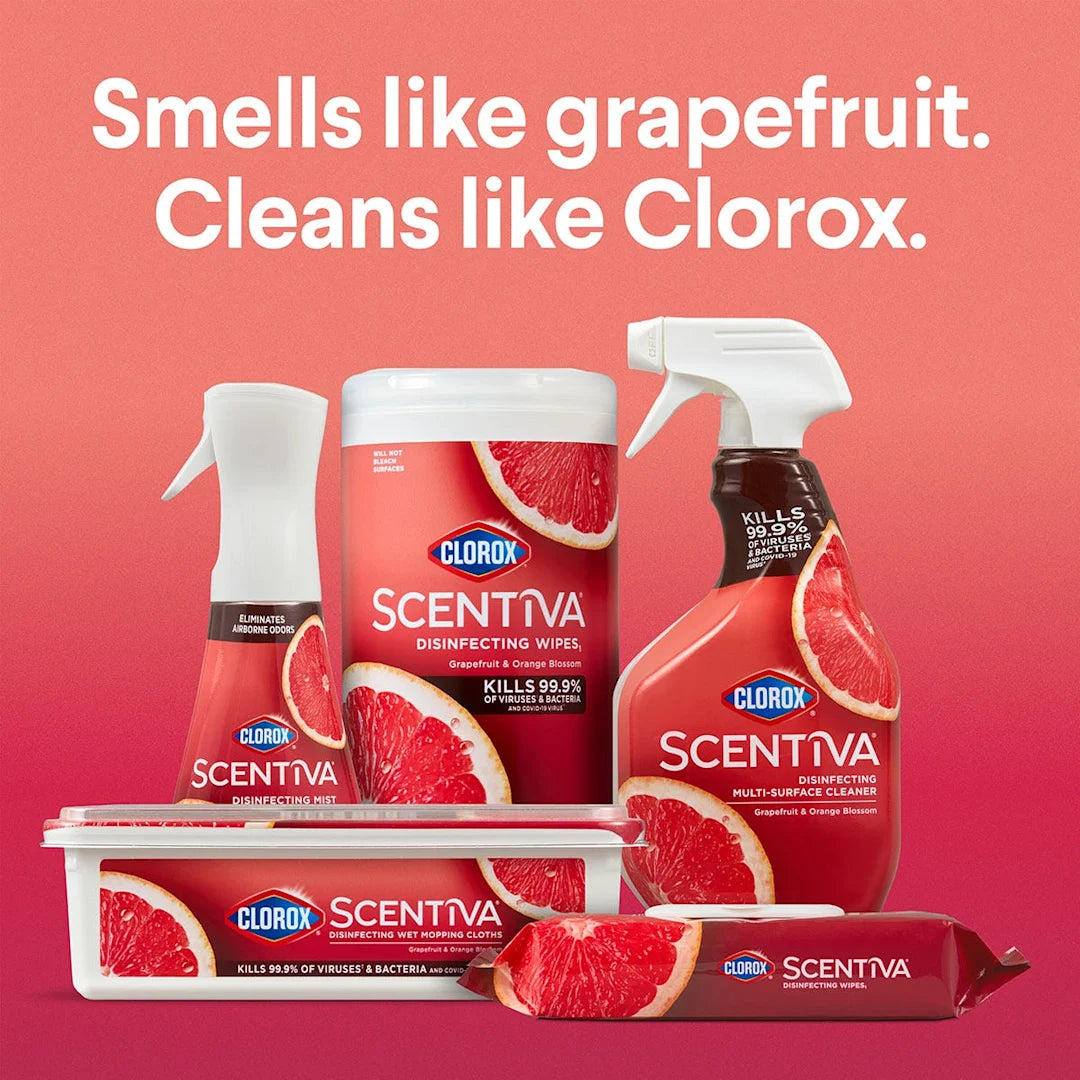 Clorox Scentiva Disinfecting Multi-Surface Cleaner Spray | Grapefruit & Orange Blossom