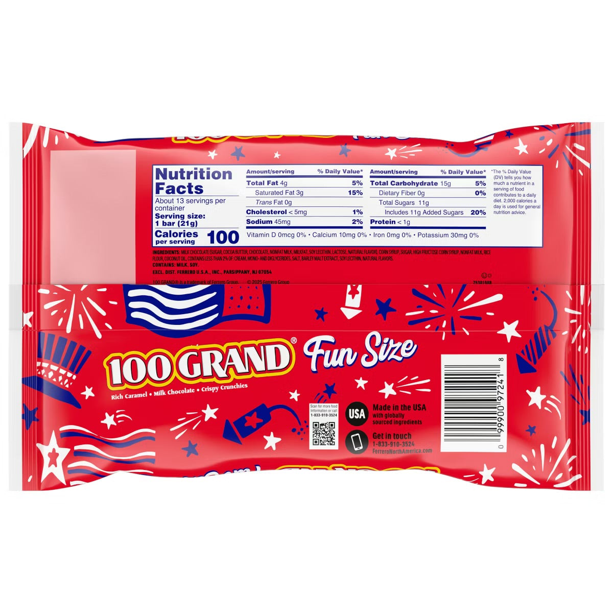 100 Grand Fun Size Chocolate Candy - 10oz