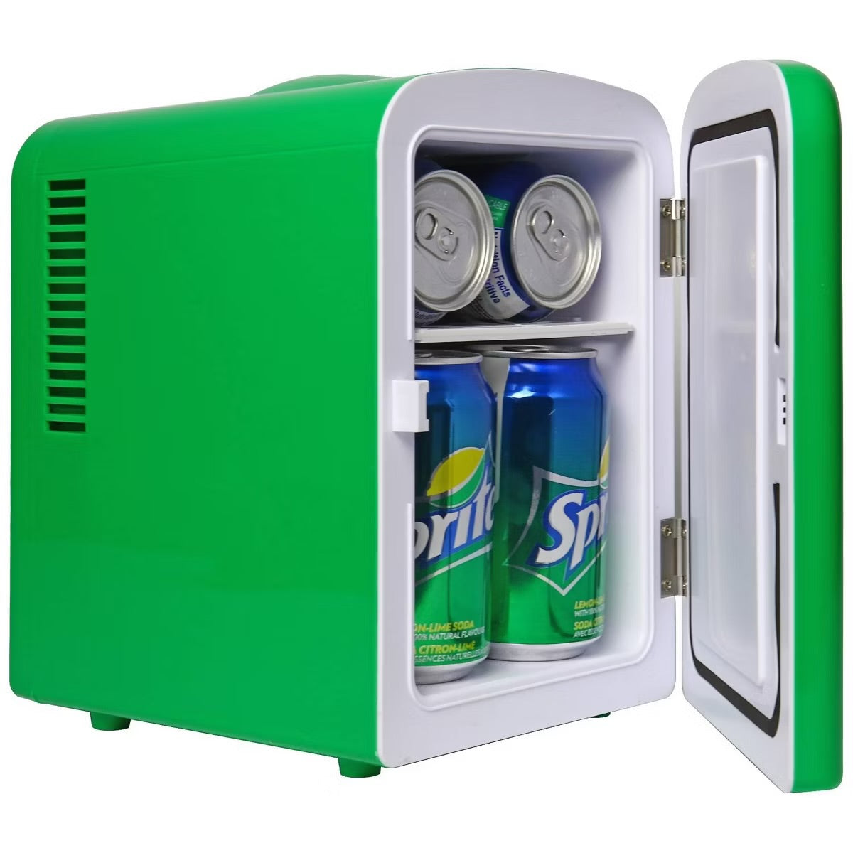 Coca-Cola Sprite 4L Cooler/Warmer 12V DC 110V AC Mini Fridge - Green: Portable Skincare Refrigerator, Thermoelectric