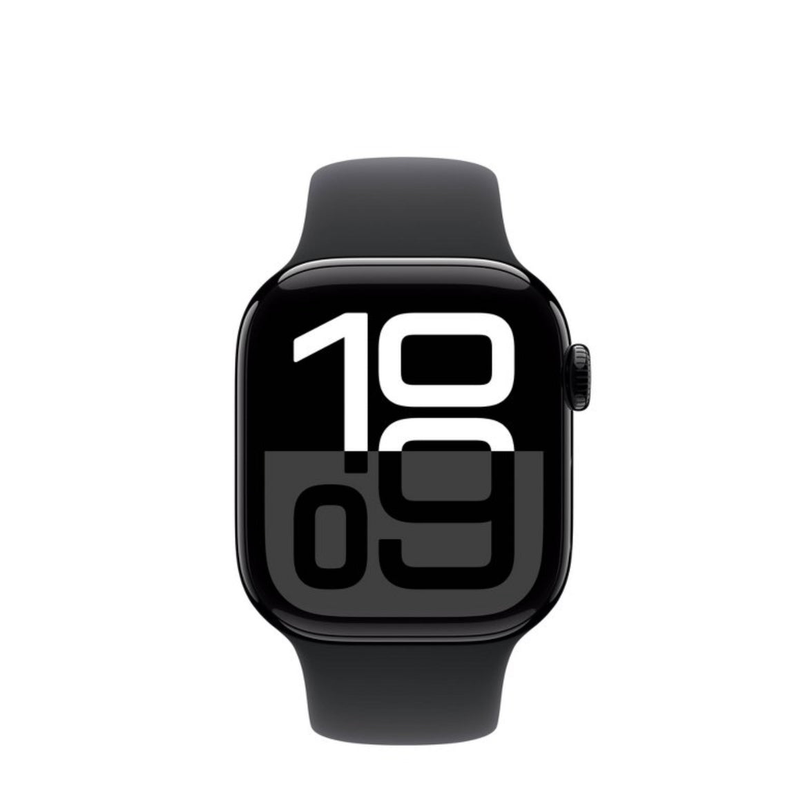 Apple Watch Series 10 GPS 42mm jet Black Aluminum Case with Black Sport Band - S/M