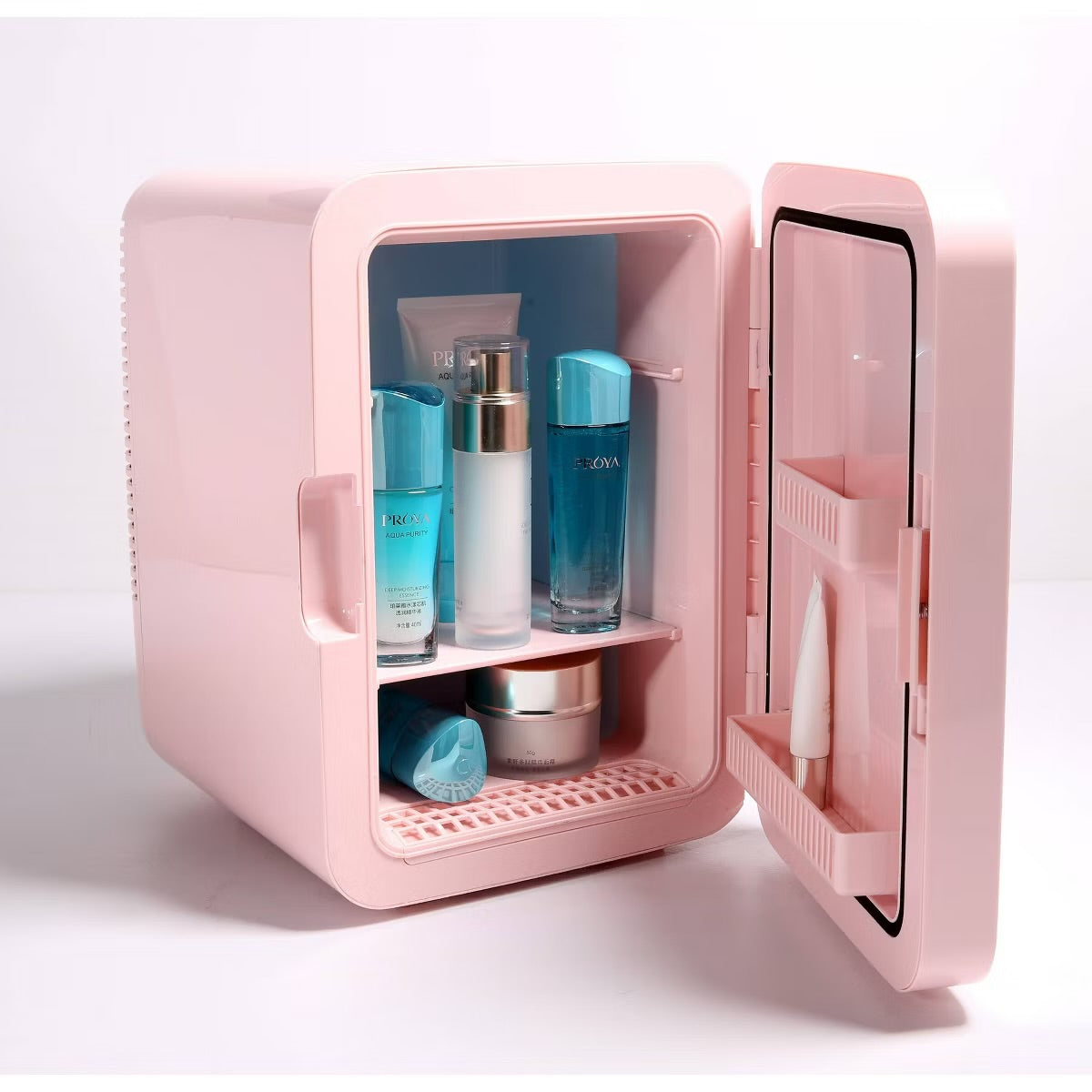 9 Can Mini Beauty Lighted Mirror Fridge