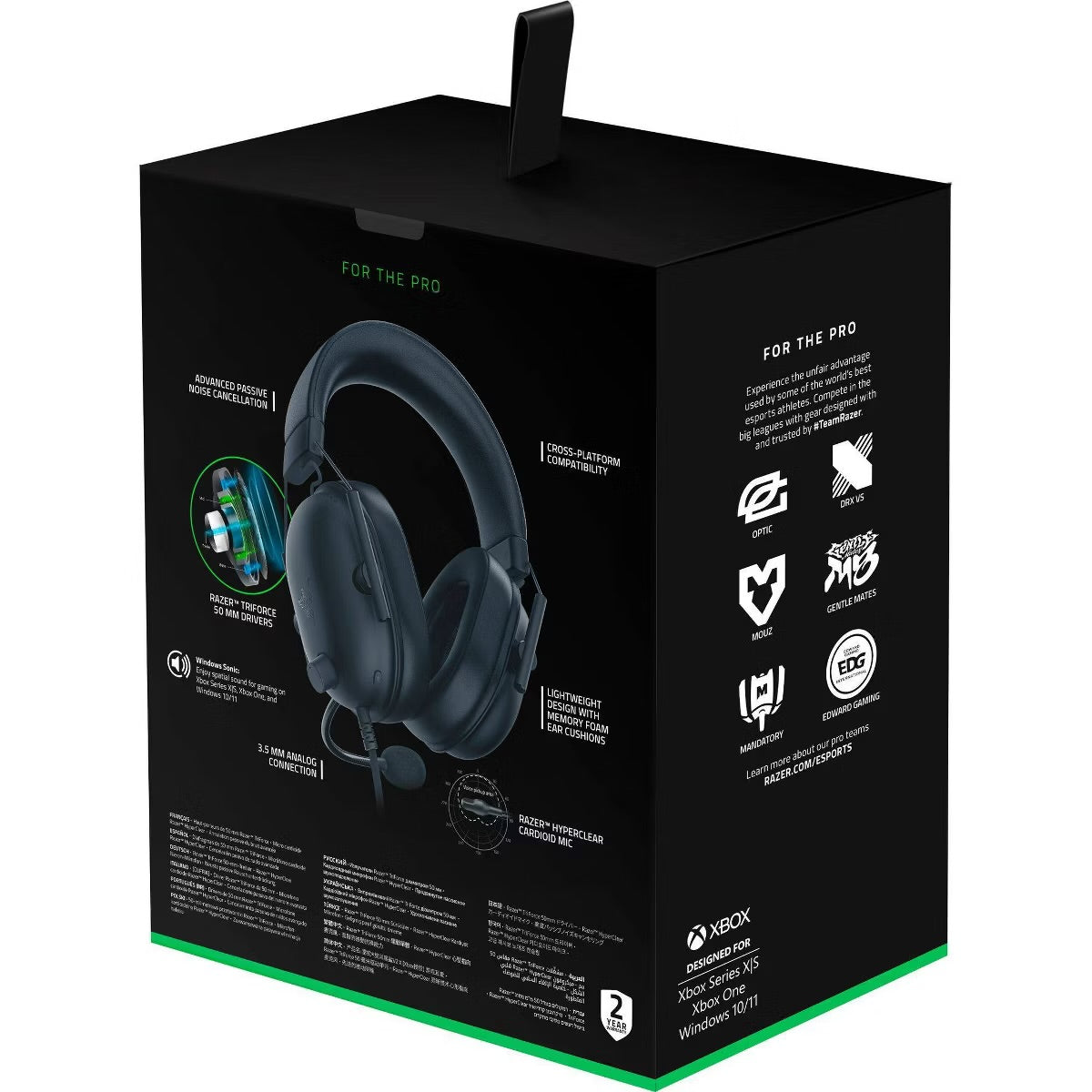 Razer BlackShark v2 X Wired Headset for Xbox - Black