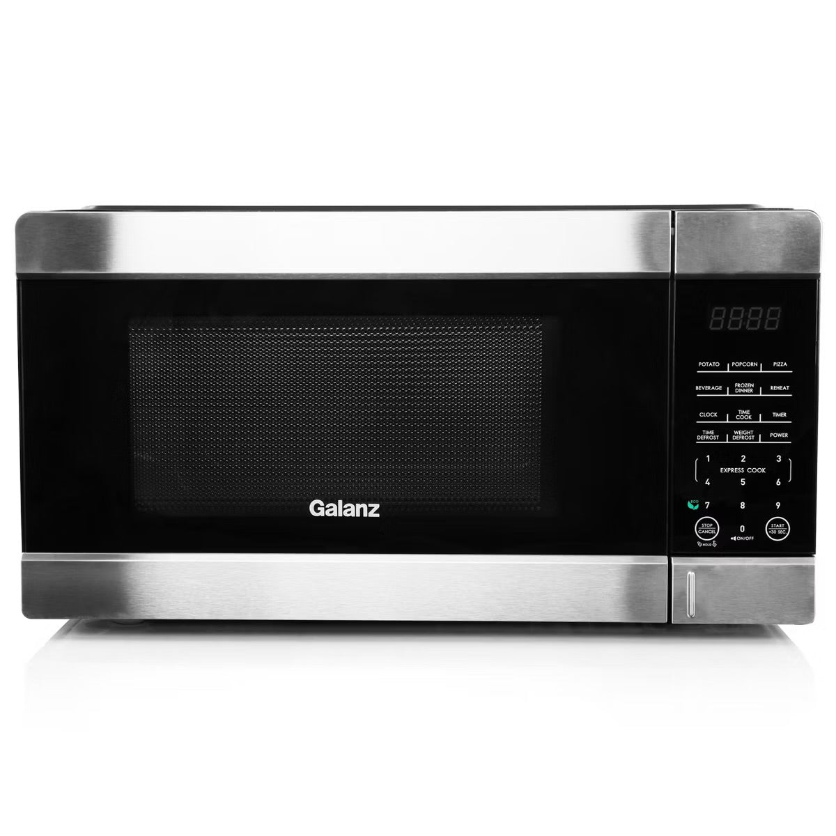 Galanz 0.9 cu ft 900W Countertop Microwave Oven in Black with One Touch Express Cooking