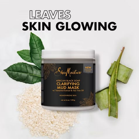 SheaMoisture African Black Soap Tamarind Extract & Tea Tree Oil Clarifying Mud Mask - 6oz