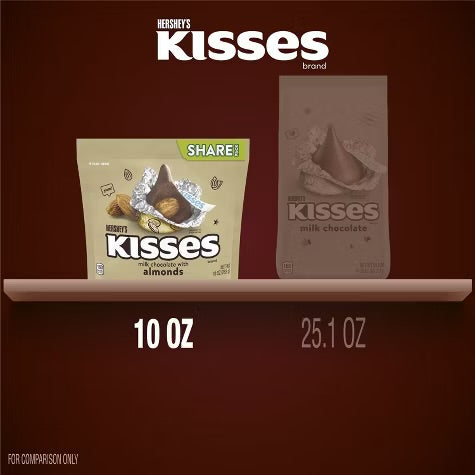 Hershey's Kisses Almond Chocolate Candy - 10oz