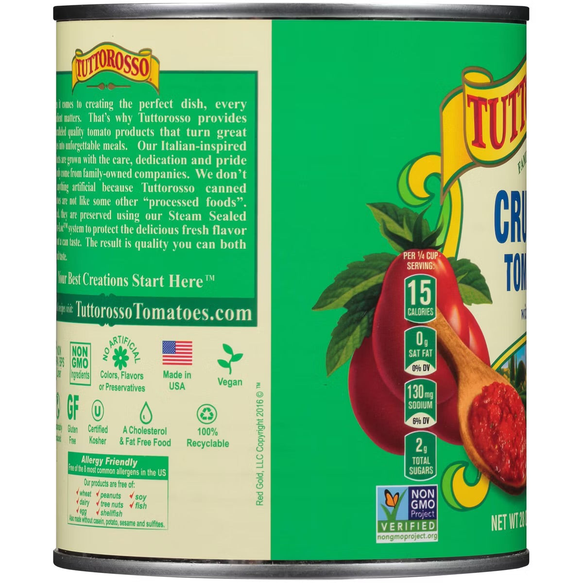 Tuttorosso Crushed Tomatoes with Basil 28oz