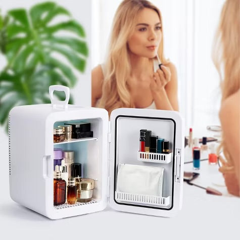 AstroAI Mini Fridge,15 Can 10 Liter Mini Refrigerator Cooler Warmer, AC/DC Thermoelectric Skincare Fridge for Beverage, Bedroom