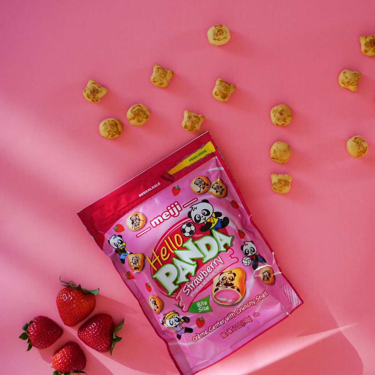 Hello Panda Bars Strawberry Stand Up Bag - 7oz