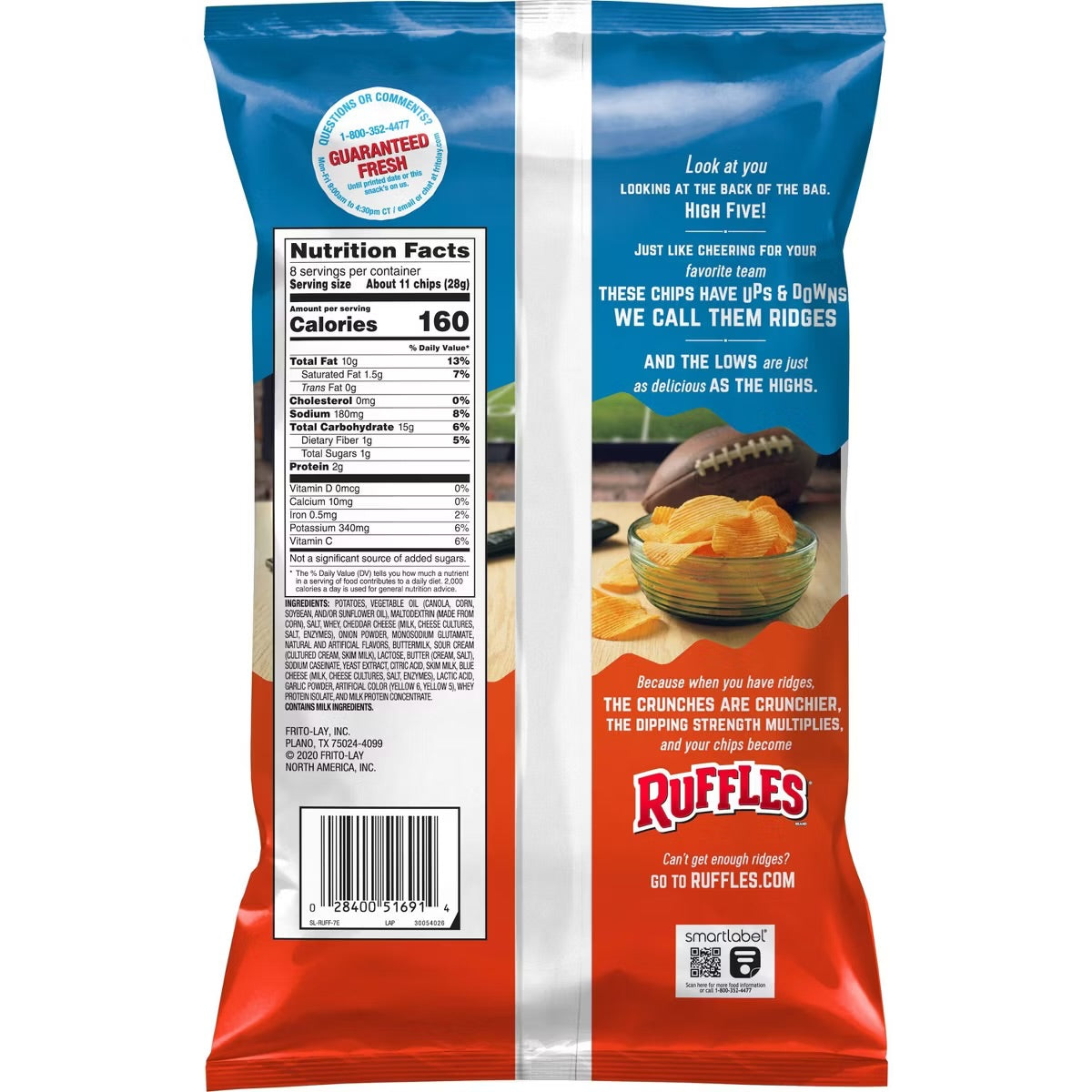 Ruffles Cheddar And Sour Cream Chips - 8.5oz