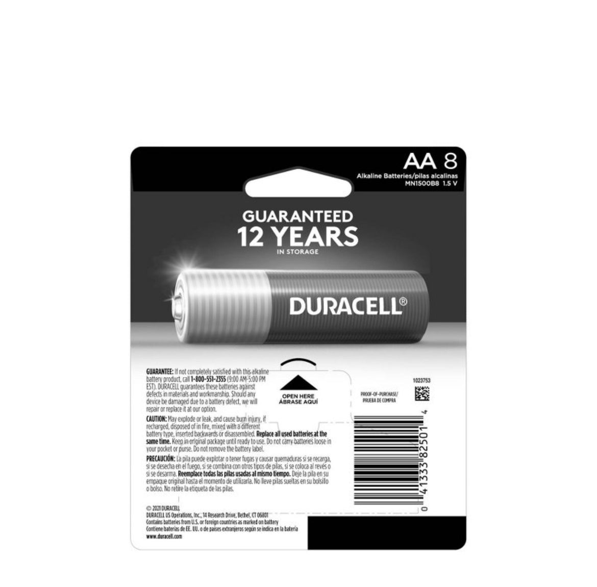 Duracell Coppertops AA Batteries- 8pk Alkaline Battery