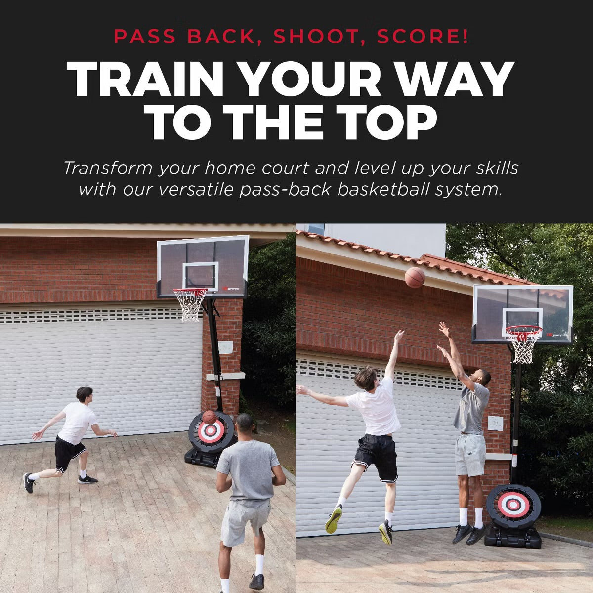 IE Sports Portable Basketball Hoop, Adjustable Height
