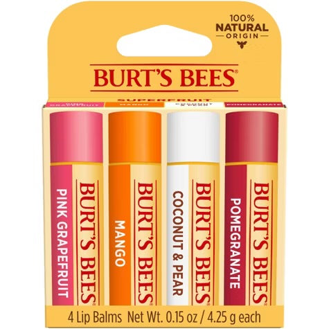 Burt's Bees Superfruit Lip Balm - 4ct