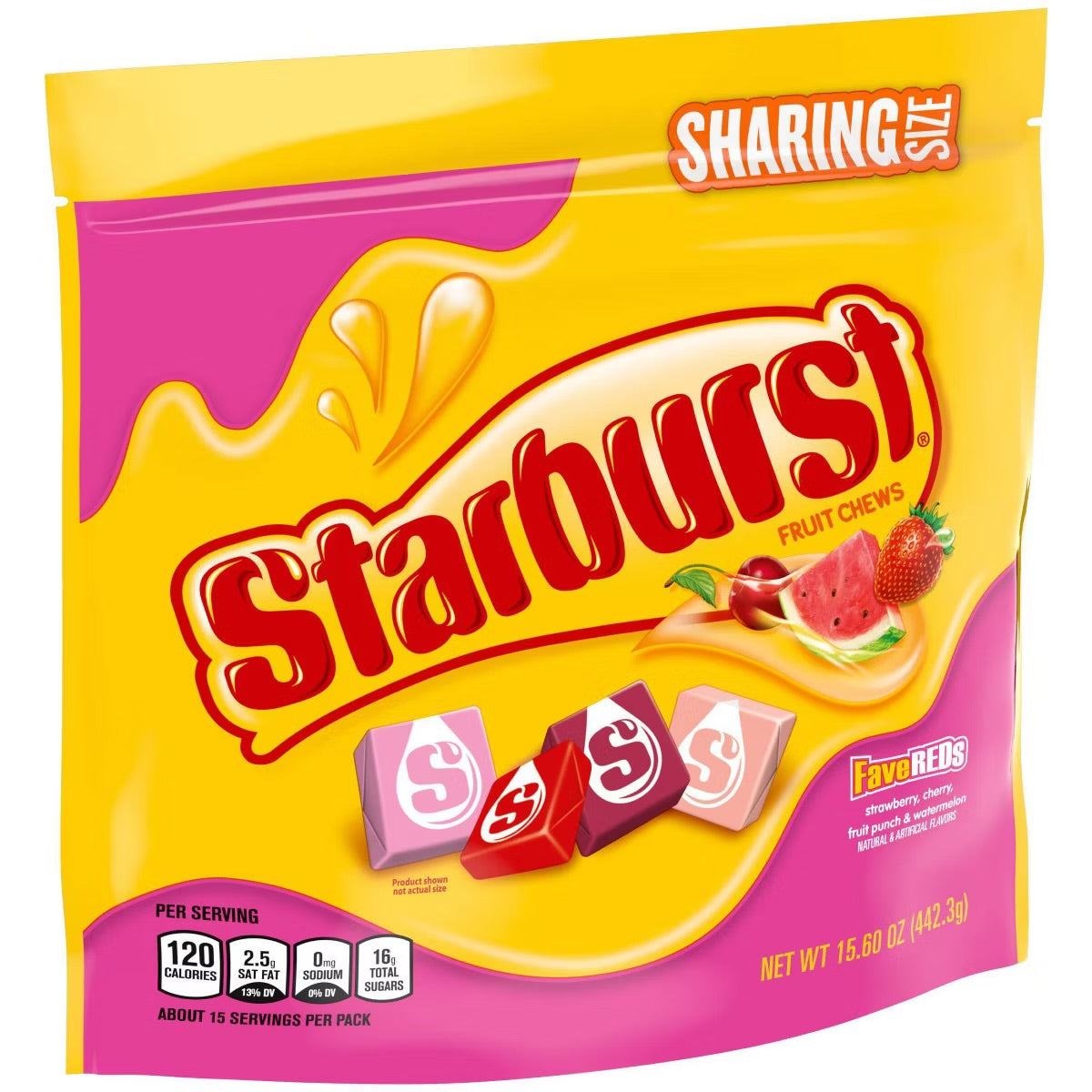 Starburst FaveREDs Candy Fruity Chewy Candies Sharing Size Bag - 15.6oz