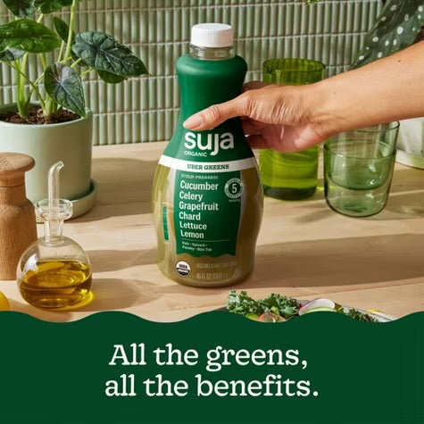 Suja Organic Uber Greens Cold Pressed Juice Drink - 46 fl oz Bottle