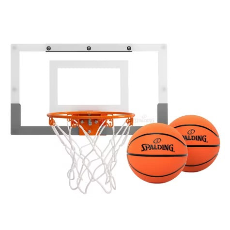Spalding 180 Arena Slam Over-The-Door Basketball Hoop: Polycarbonate Backboard, Outdoor Use