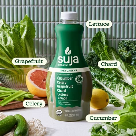 Suja Organic Uber Greens Cold Pressed Juice Drink - 46 fl oz Bottle