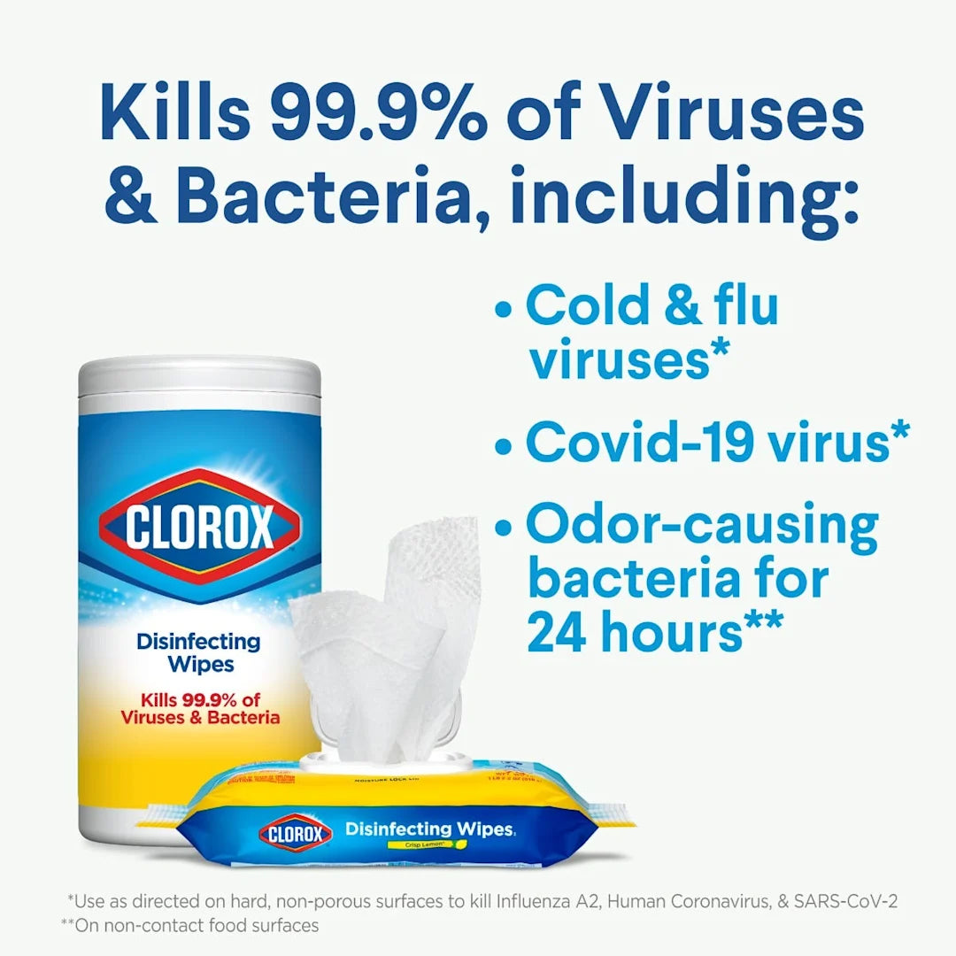Clorox® Disinfecting Cleaning Wipes₁ | Crisp Lemon