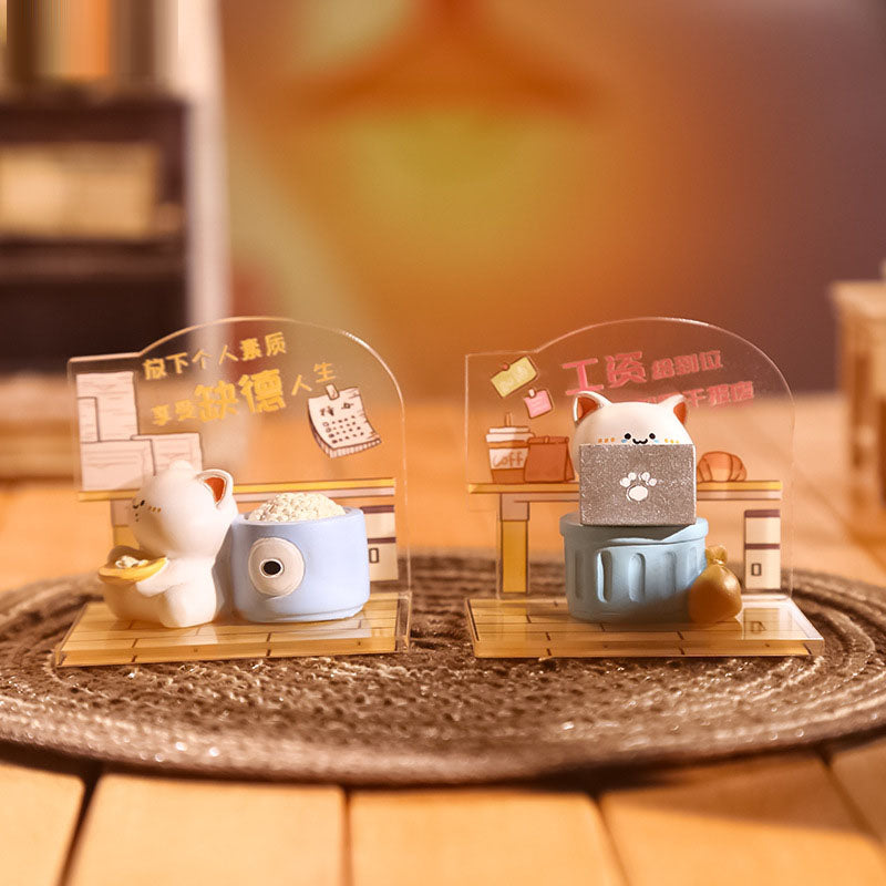 Home decoration ornaments, blind boxes, cute birthday gifts for men and women, urban workers, cats, diaries, living room gifts