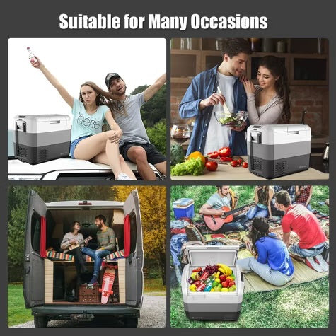 Costway 70 Quart Portable Electric Car Cooler Refrigerator Compressor Freezer for RVs Camping