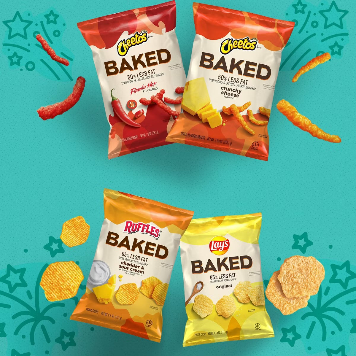 Ruffles Oven Baked Cheddar & Sour Cream Potato Chips - 6.25oz