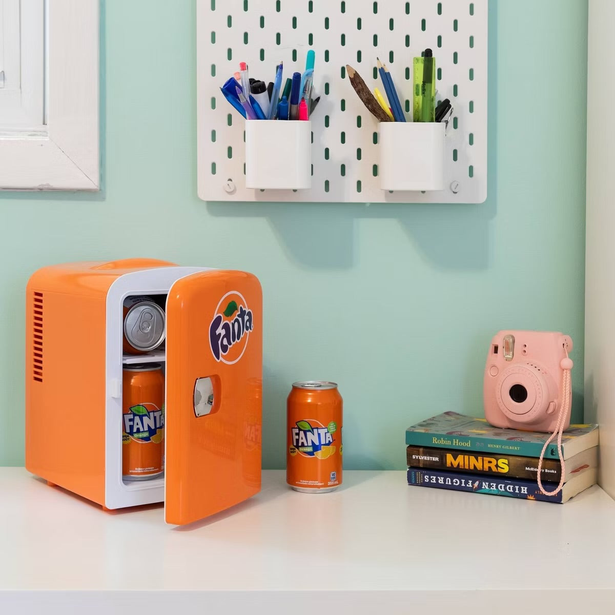 Coca-Cola Fanta 4L Cooler/Warmer 12V DC 110V AC Mini Fridge - Orange