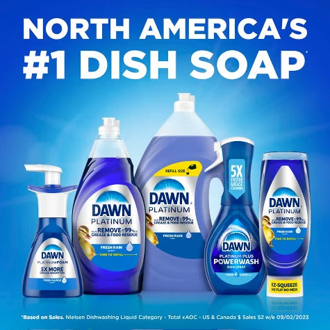 Dawn Refreshing Rain Scent Platinum Dishwashing Liquid Dish Soap