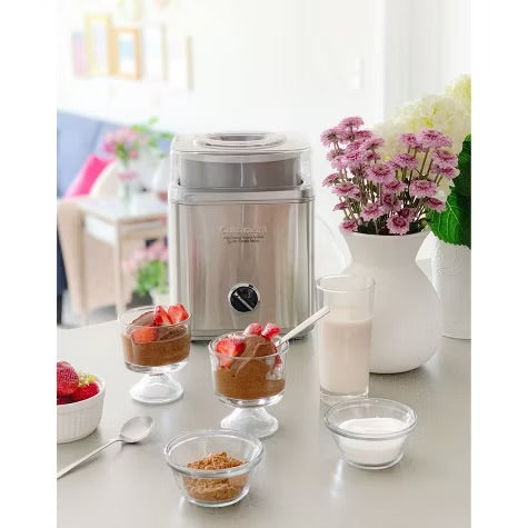 Cuisinart Pure Indulgence 2qt Frozen Yogurt-Sorbet & Ice Cream Maker - Chrome - ICE-30BCP1: BPA-Free, 25 Min Cycle