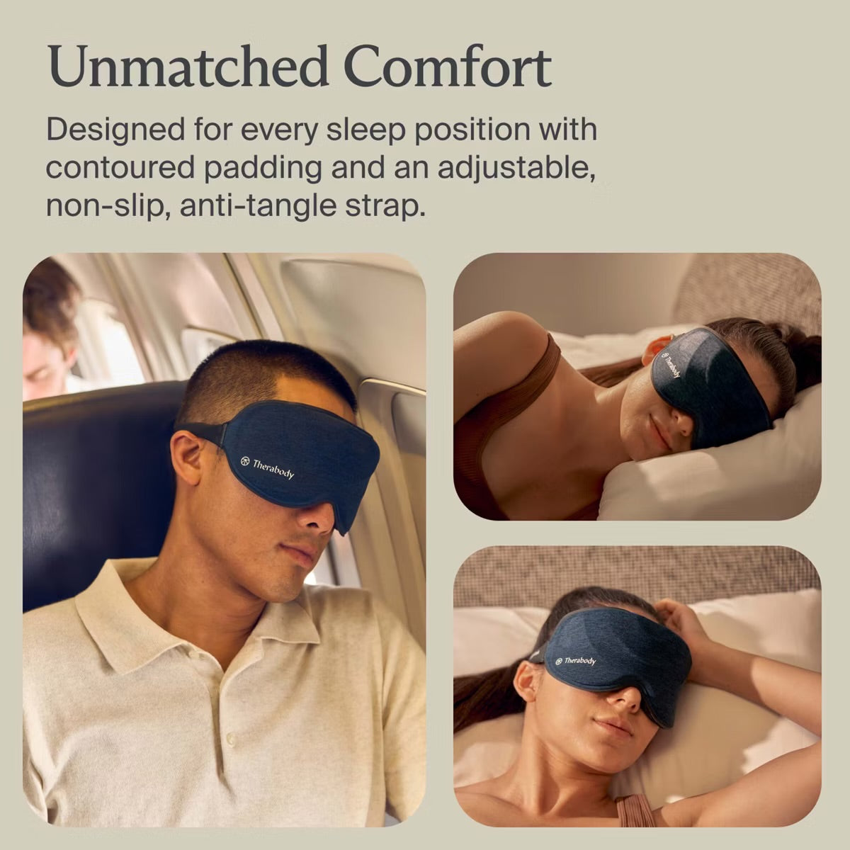 Therabody SleepMask Blackout Eye Mask with Vibration Therapy