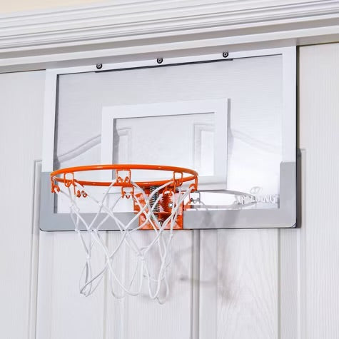 Spalding 180 Arena Slam Over-The-Door Basketball Hoop: Polycarbonate Backboard, Outdoor Use