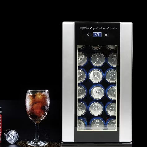 Frigidaire® 12.68-Qt./18-Cans/4-Wine-Bottles 40-Watt Retro Beverage Fridge with Temperature Control in Silver