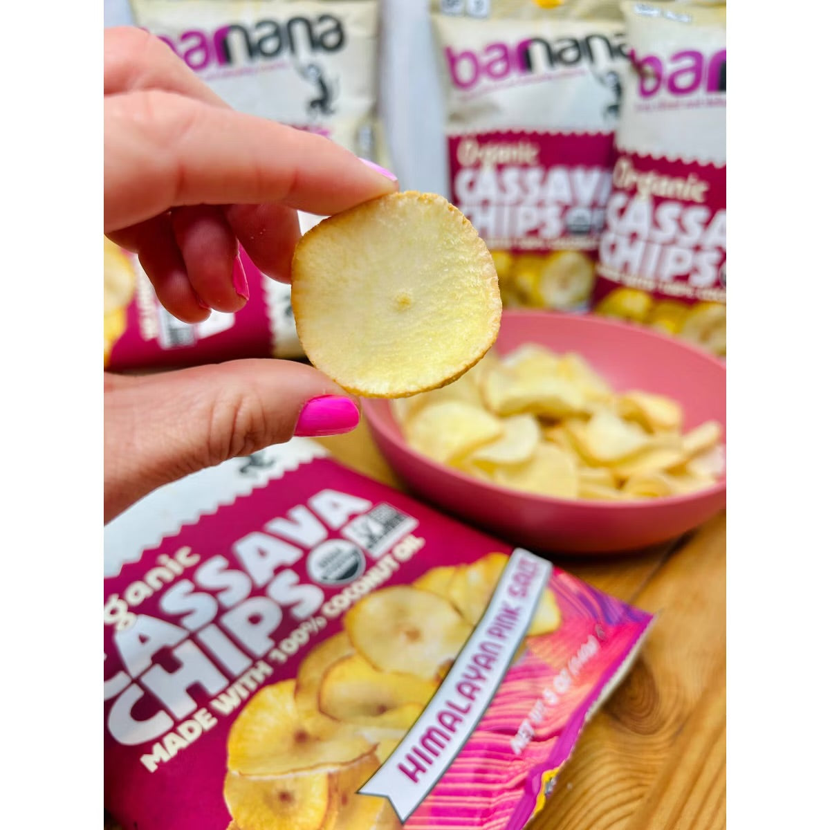 Barnana Organic Cassava Chips Himalayan Pink Sea Salt - 5oz