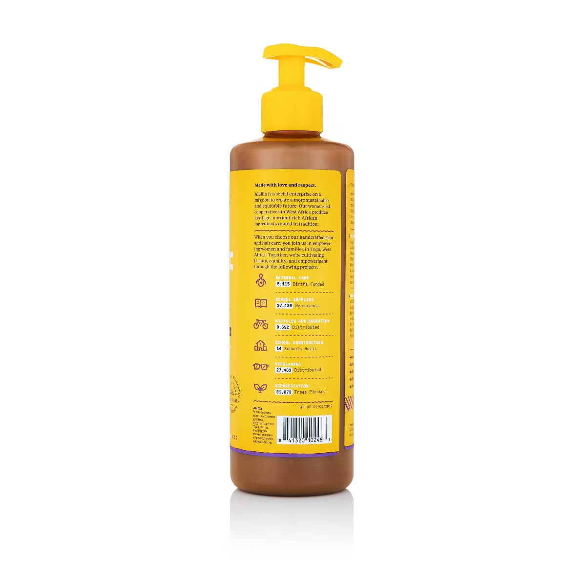 Alaffia Authentic All-in-One African Black Soap - Wild Lavender - 16 fl oz