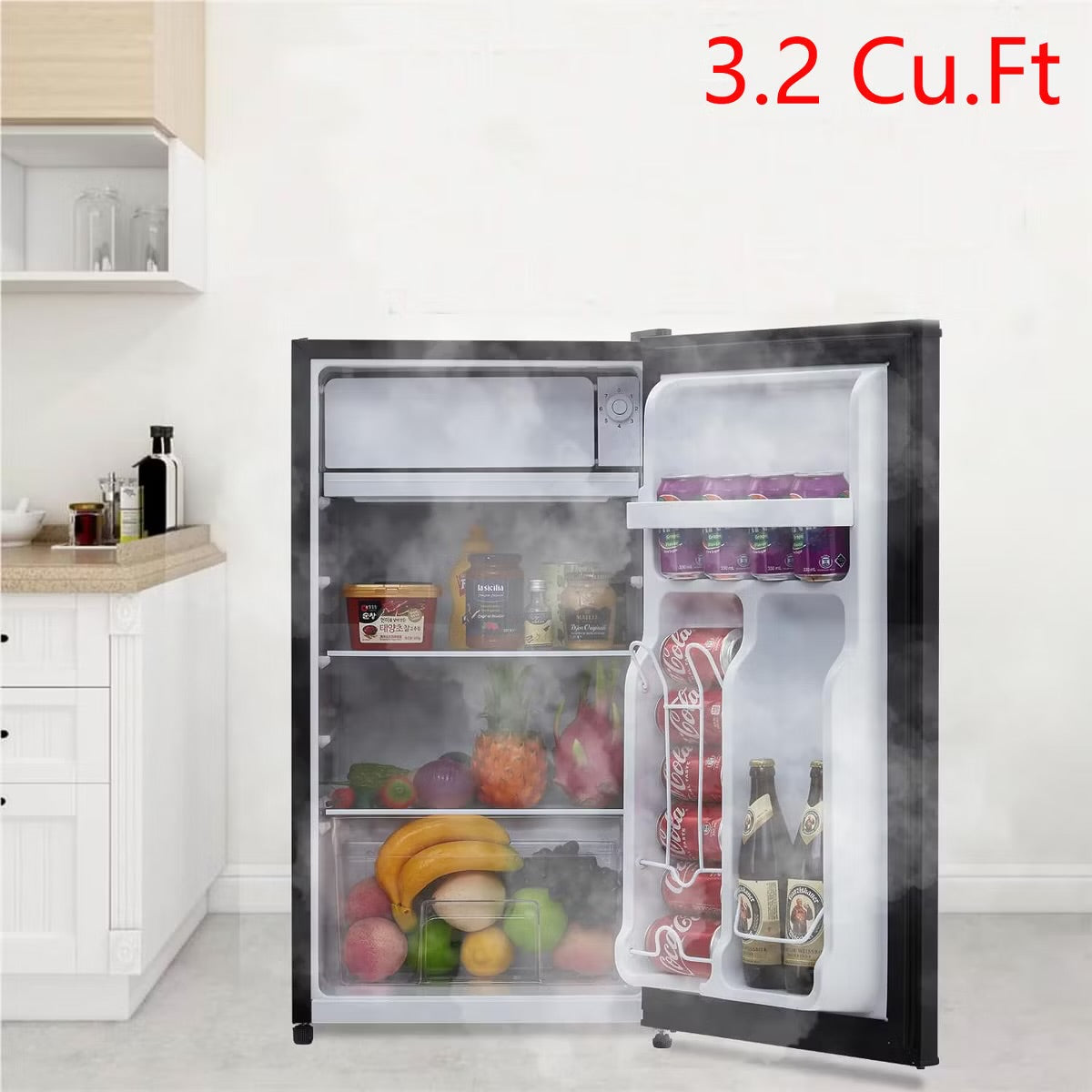 3.2 Cu.Ft Mini Fridge With Freezer