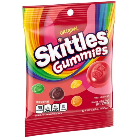 Skittles Original Gummies Candy Peg - 5.8oz