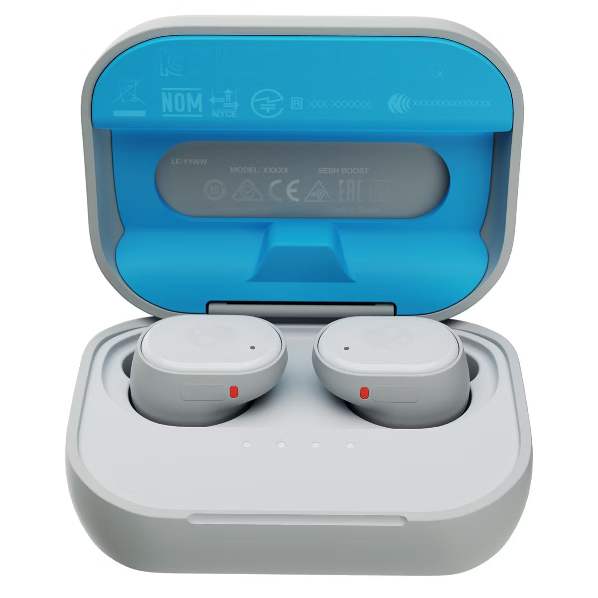 Skullcandy® Grind® In-Ear True Wireless Stereo Bluetooth® Earbuds with Microphone (Light Gray / Blue)