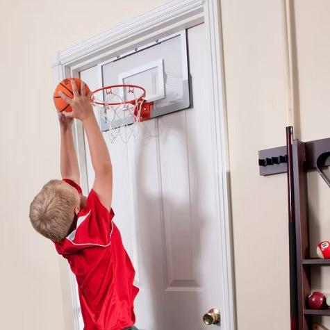 Spalding 180 Arena Slam Over-The-Door Basketball Hoop: Polycarbonate Backboard, Outdoor Use