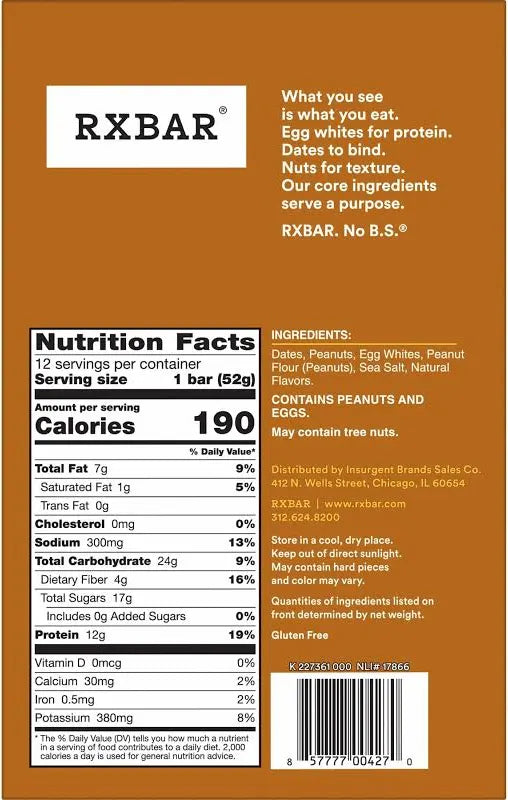 Rxbar Bar proteins peanut butter