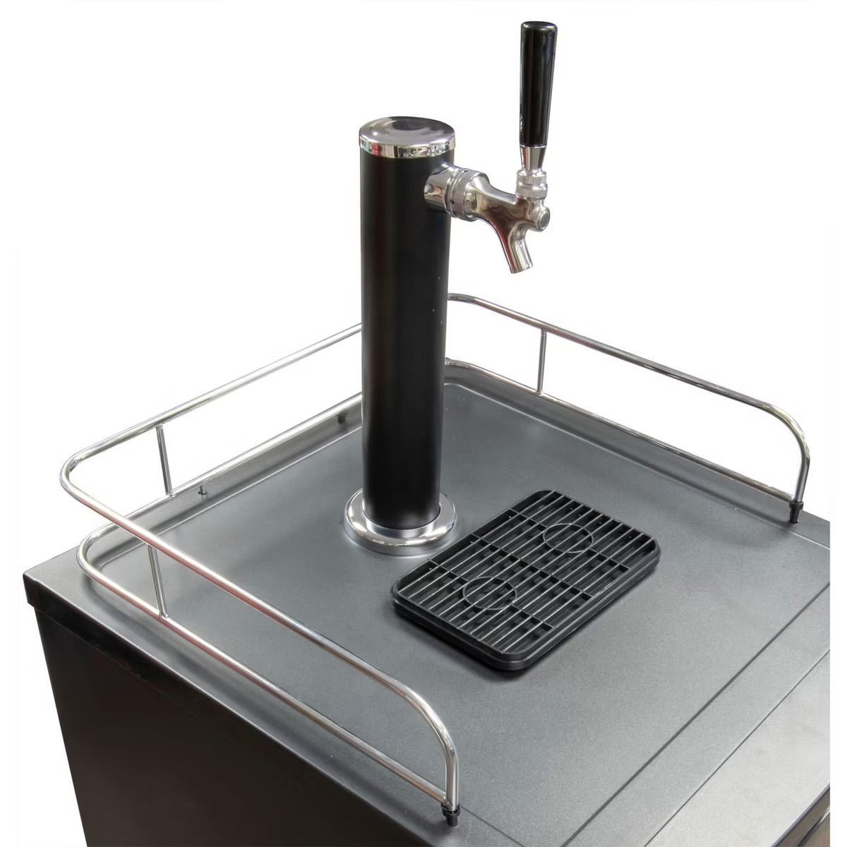 HomeCraft BK49BS 4.9 Cu. Ft. Full Size Kegorator Draft Dispenser, Black Stainless Steel