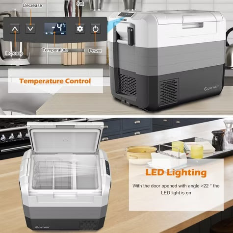 Costway 70 Quart Portable Electric Car Cooler Refrigerator Compressor Freezer for RVs Camping